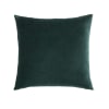 Coussin en velours vert émeraude 45x45